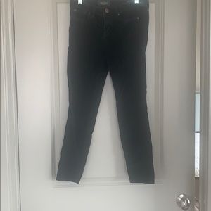 Cropped velvet black jeans